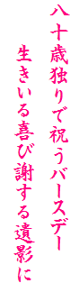 ���\�ΓƂ�ŏj���o�[�X�f�[
�@�@���������юӂ����e��